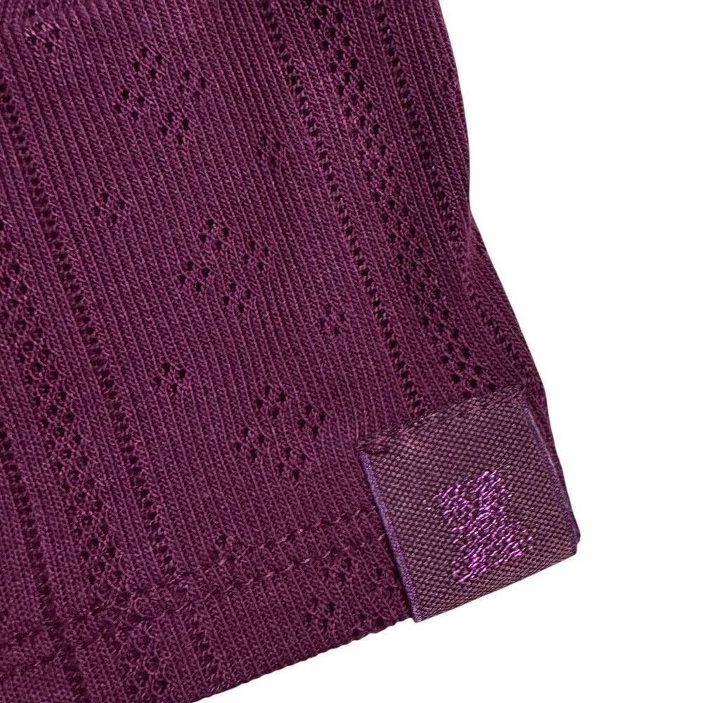Savage X Fenty Keep It Casual Knit Sleep Tank Top 2X Purple Pointelle Longline - Picture 4 of 7